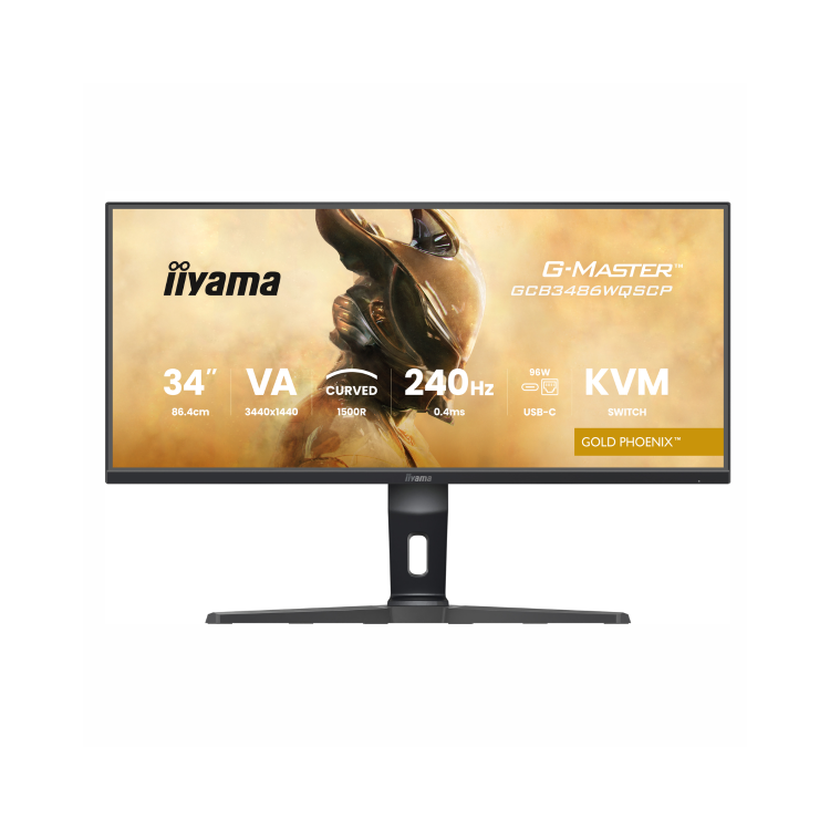iiyama G-Master GCB3486WQSCP 34" VA UltraWide QHD 240Hz 0.4ms USB-C KVM Curved Gaming Monitor