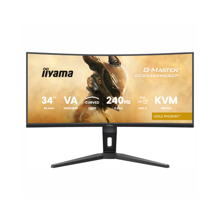 iiyama G-Master GCB3486WQSCP 34" VA UltraWide QHD 240Hz 0.4ms USB-C KVM Curved Gaming Monitor