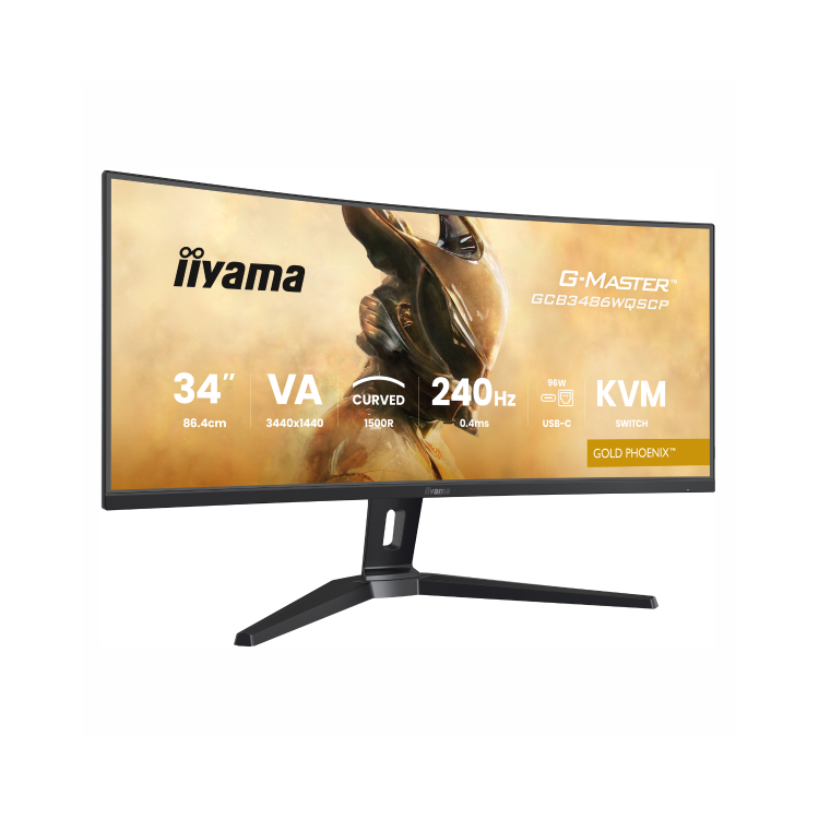 iiyama G-Master GCB3486WQSCP 34" VA UltraWide QHD 240Hz 0.4ms USB-C KVM Curved Gaming Monitor