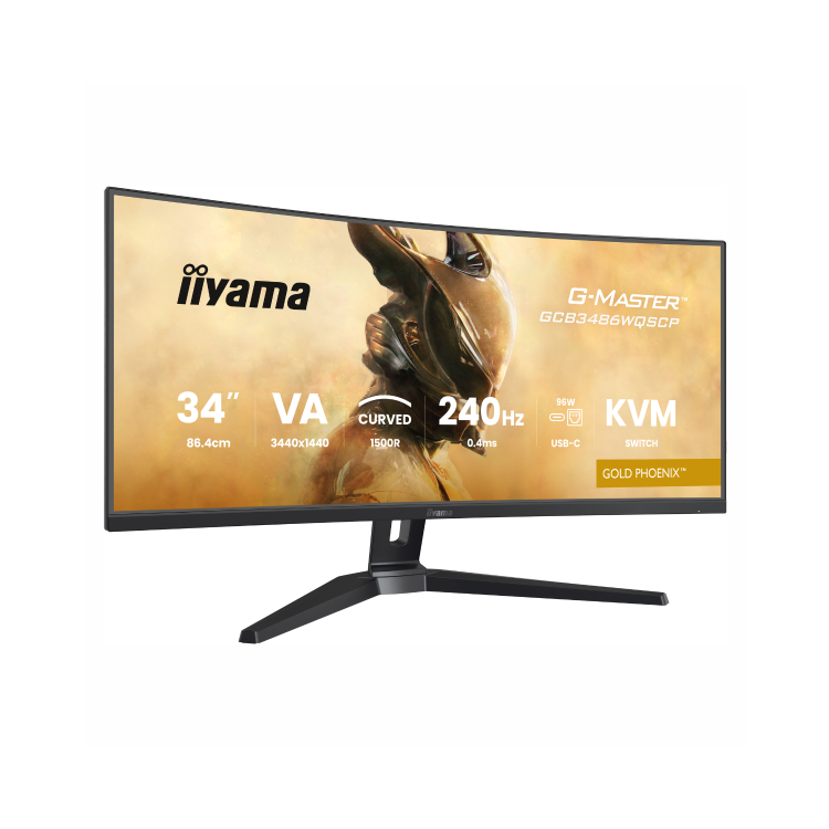 iiyama G-Master GCB3486WQSCP 34" VA UltraWide QHD 240Hz 0.4ms USB-C KVM Curved Gaming Monitor