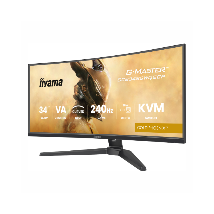 iiyama G-Master GCB3486WQSCP 34" VA UltraWide QHD 240Hz 0.4ms USB-C KVM Curved Gaming Monitor
