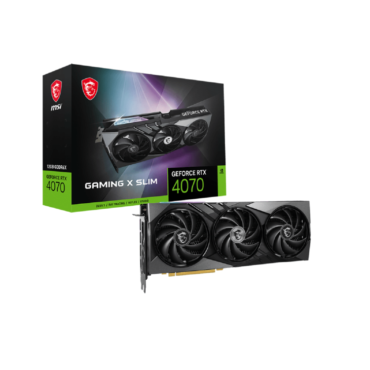 3b Graphics MSI NVIDIA GeForce RTX 4070 GAMING X SLIM 12GB GDDR6X Graphics Card ...