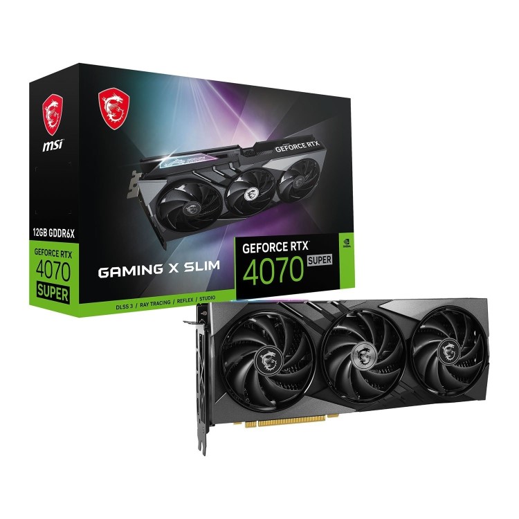 MSI NVIDIA GeForce RTX 4070 SUPER 12GB GAMING X SLIM 2640MHz GDDR6X Graphics Card