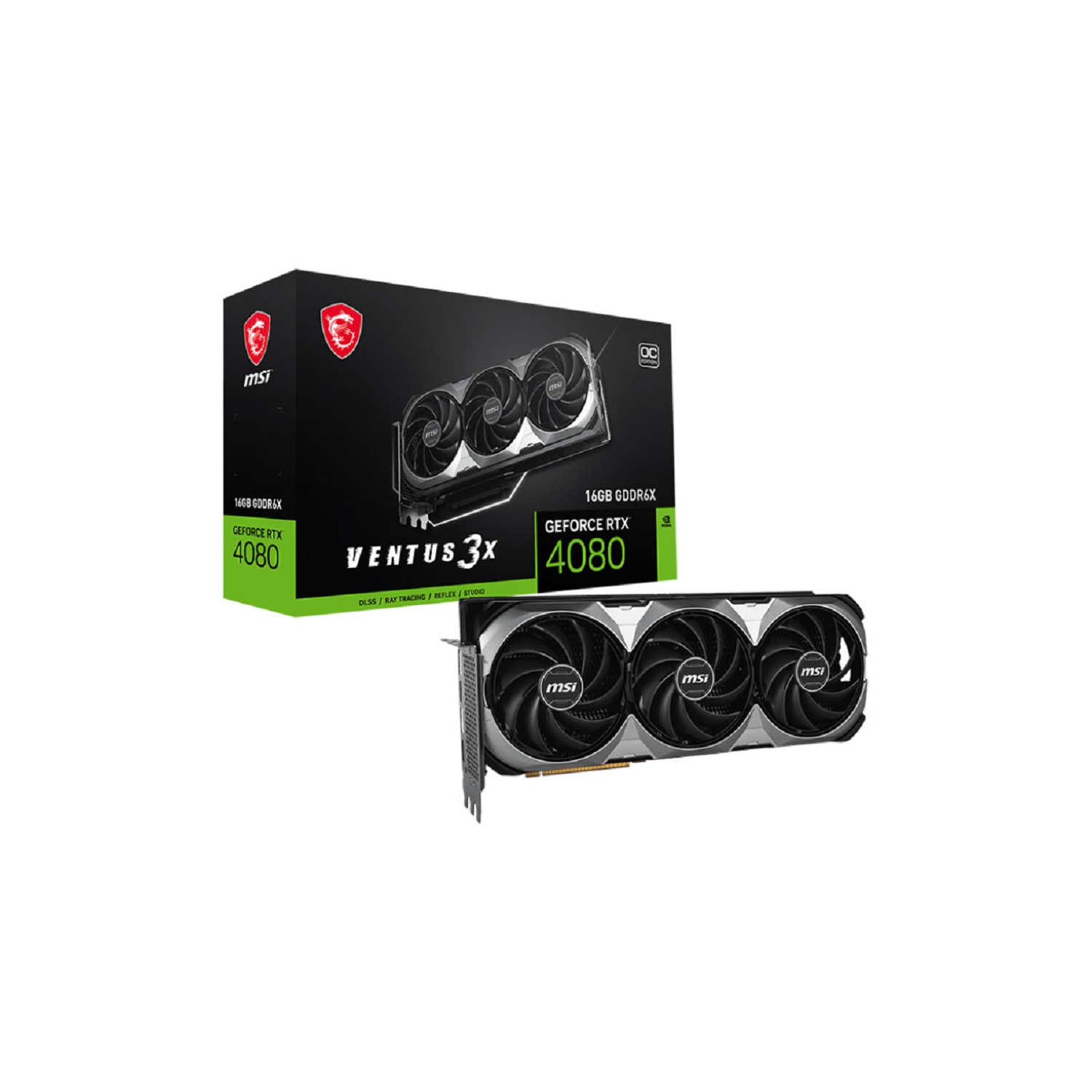 MSI VENTUS 3X E NVIDIA GeForce RTX 4080 16GB GDDR6X OC Graphics 