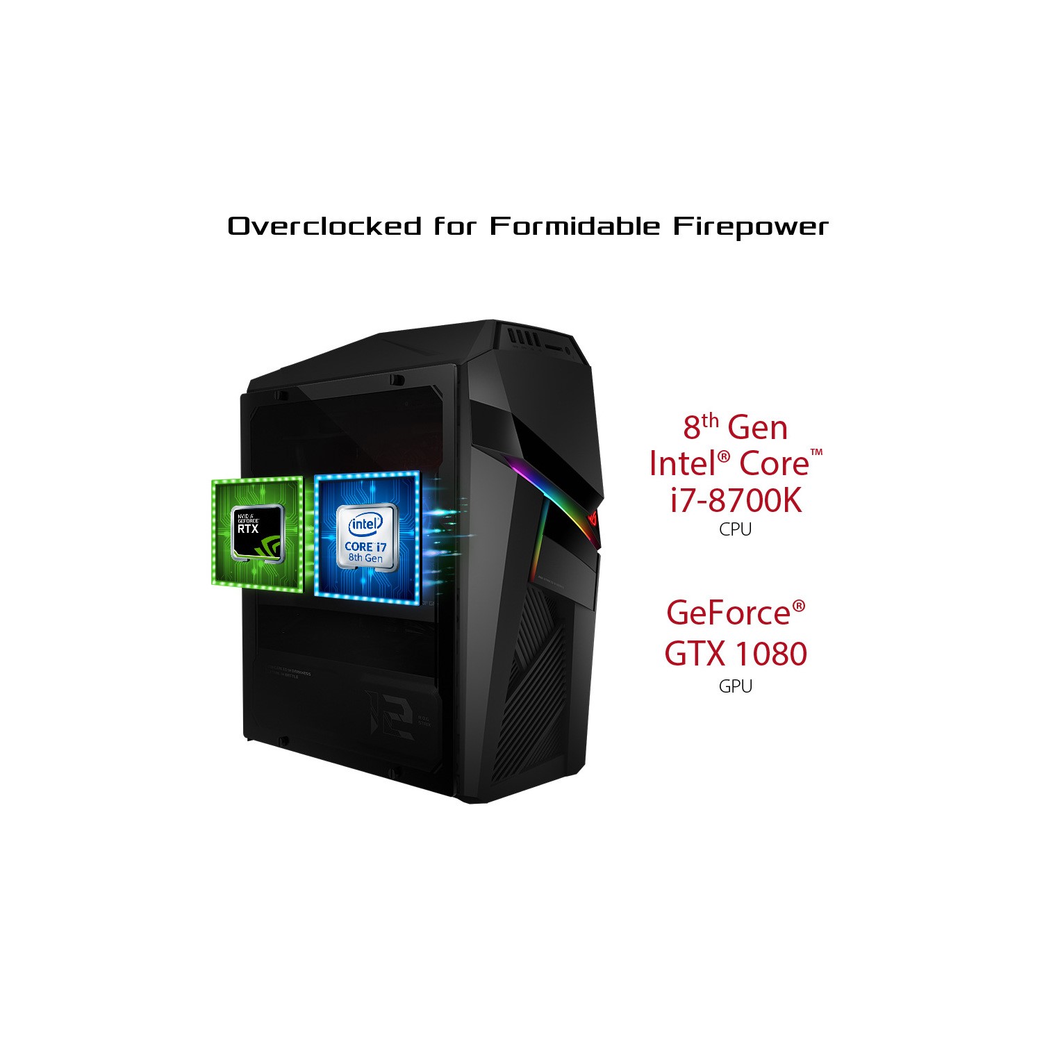 Asus Rog Strix Gl12 Core I7 9700k 16gb 1tb 256gb Ssd Geforce Rtx 80 8gb Windows 10 Gaming Pc Laptops Direct