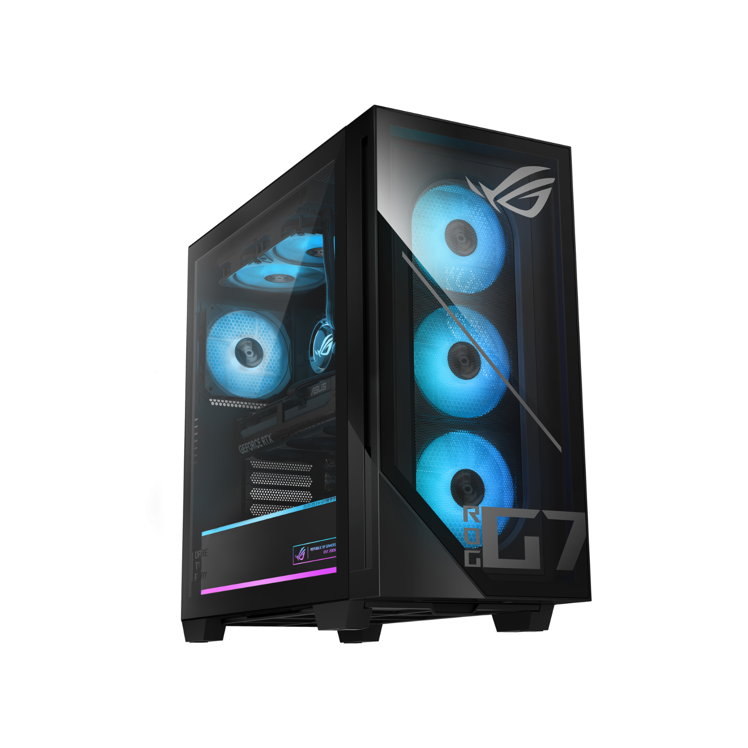 Asus Rog G700 Gm700tz-R8700f040w Tower AMD Ryzen 7 8700F 32GB RAM 1TB SSD Geforce RTX 5070 Windows 11 Gaming Pc Black, Laptops Direct - GM700TZ-R8700F040W
