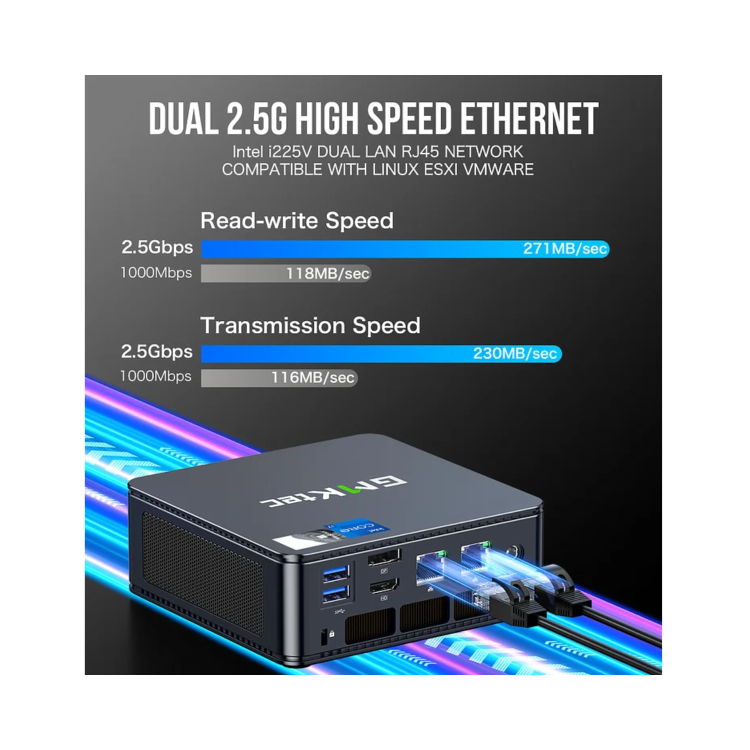 GMKTec K7 Plus Intel Core i7-13630H 32GB RAM 1TB SSD Windows 11 Pro Desktop PC