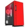 Game Max Expedition Red Gaming Matx PC Case Rear LED Fan & Full Side Window