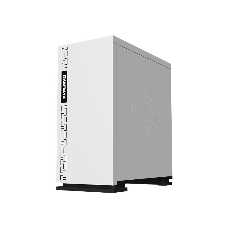 Game Max Expedition White Gaming Matx PC Case Rear LED Fan & Full Side Window