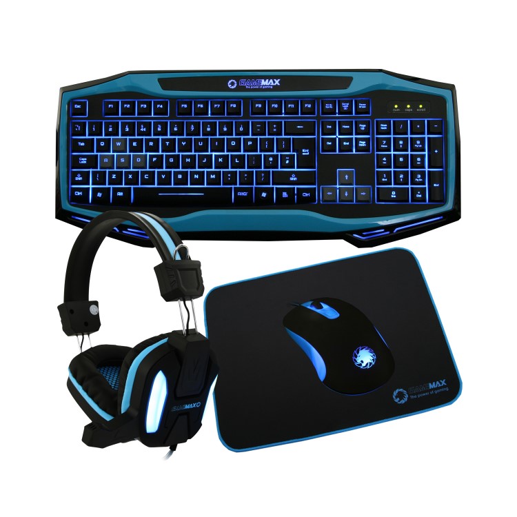 GameMax Raptor PC Gaming Bundle - Blue