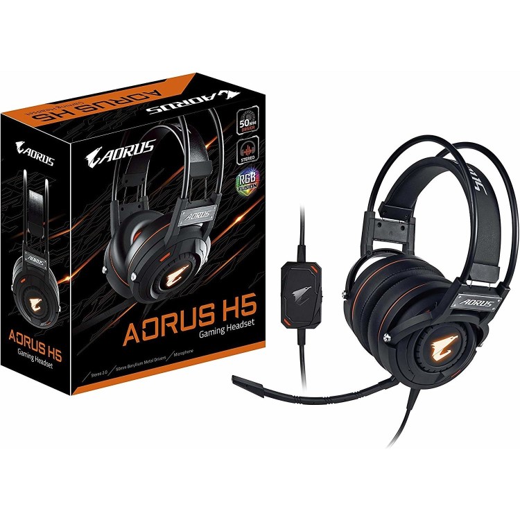 Gigabyte AORUS H5 Gaming Headset - Black