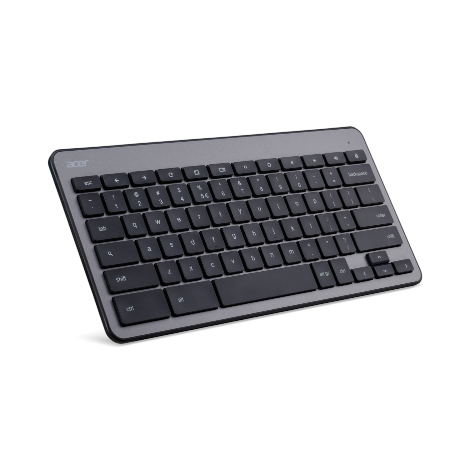 Acer Chrome Wireless Keyboard and Mouse Silver Laptops Direct