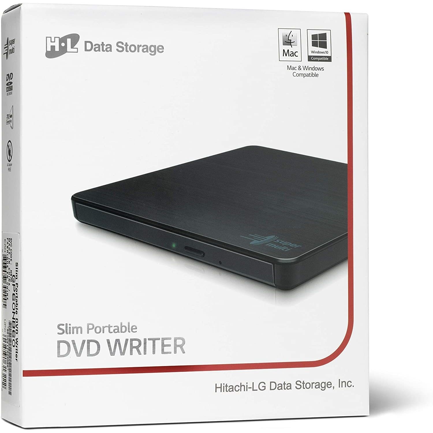 Hitachi Lg Gp60nb60 8x Dvd Rw Usb 2 0 Black Slim External Optical Drive Laptops Direct