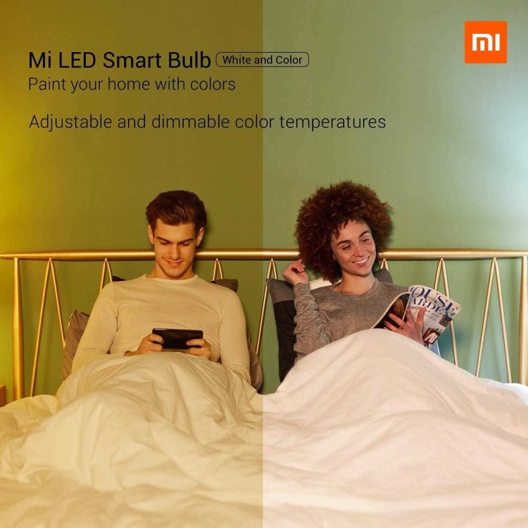 Xiaomi Mi Multicolour WiFi LED Smart Bulb with E27 Screw Ending - 2 Pack