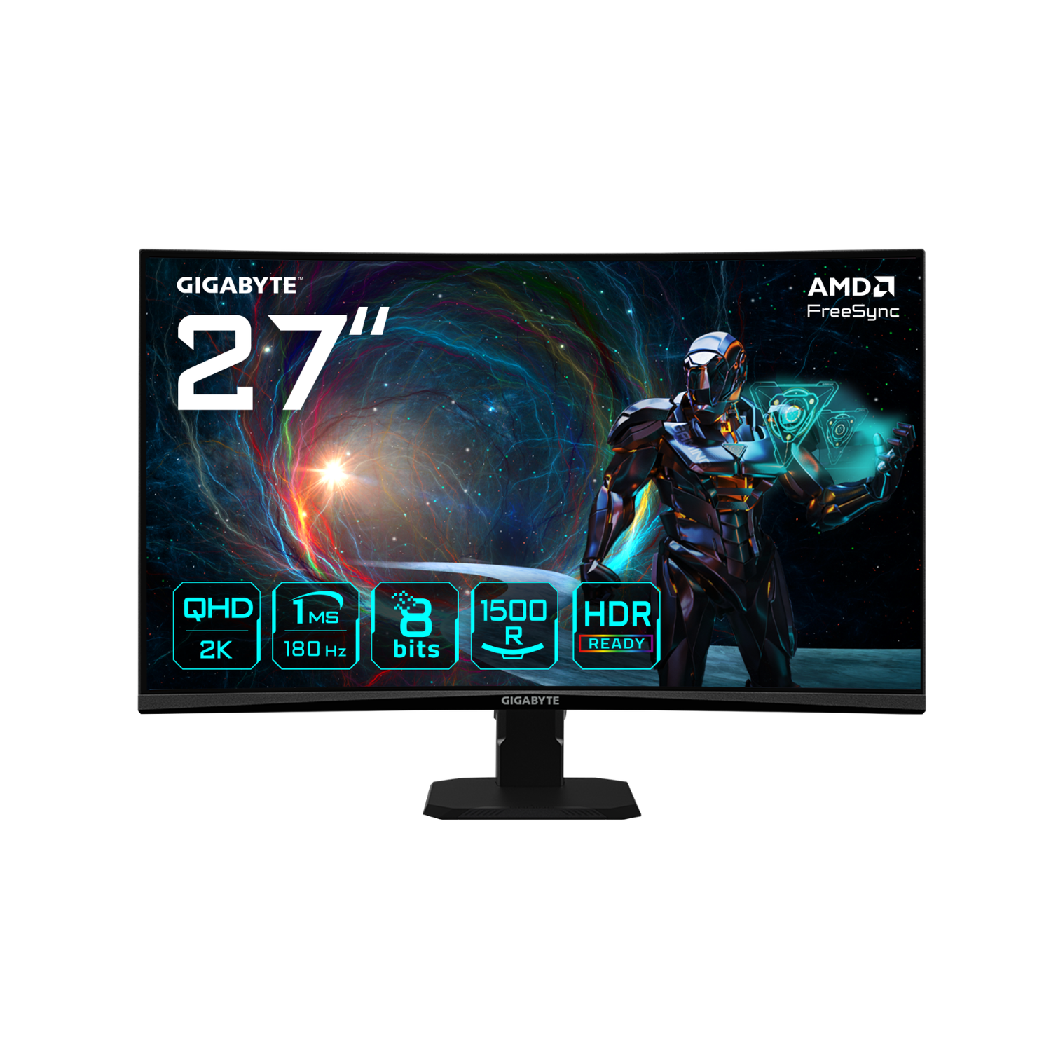 Laptops Direct - Gigabyte Gs27qca 27 Va Qhd 180Hz 1Ms Curved Gaming Monitor Black - GS27QCA-EK