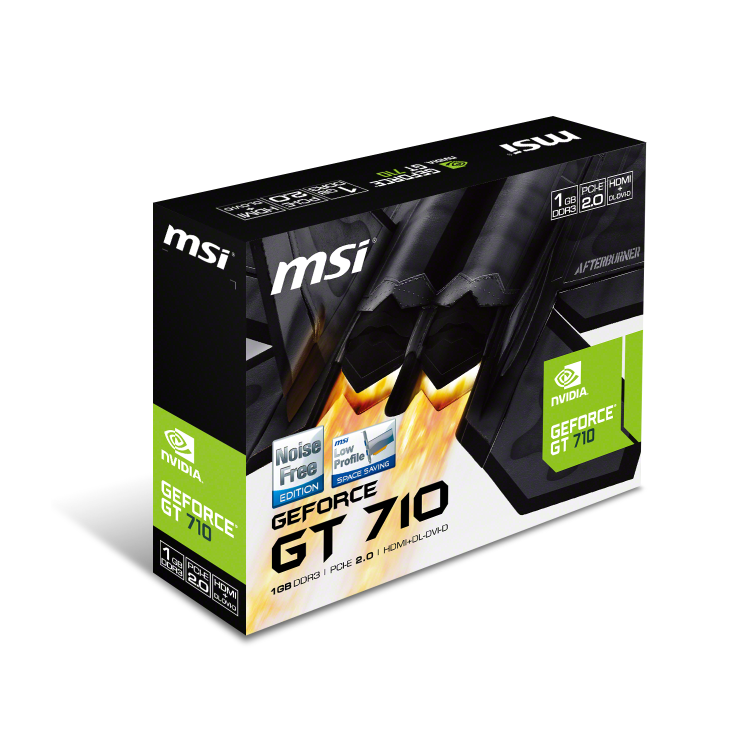 MSI Nvidia GT 710 1GB Low Profile Passive Single Slot Graphics Card