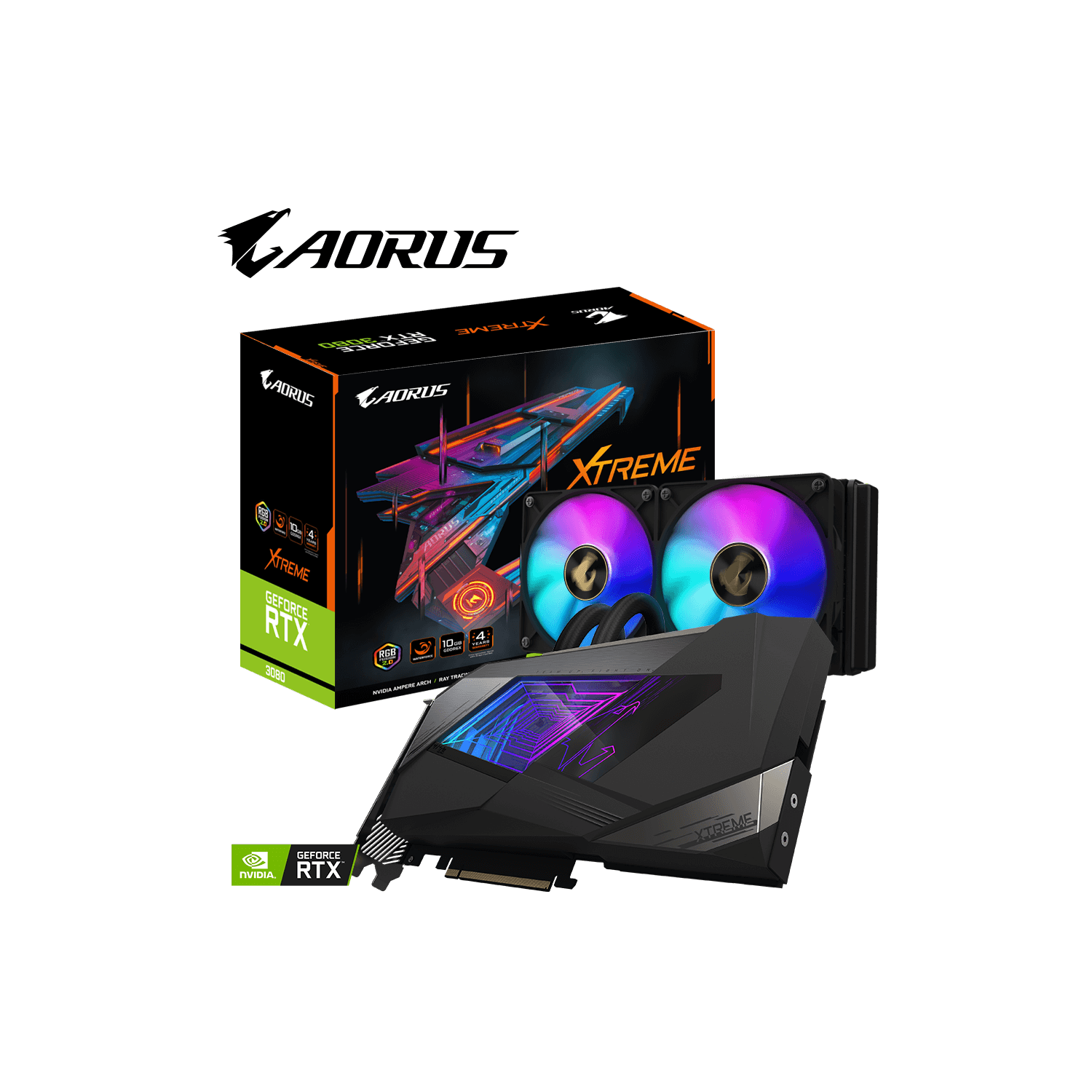 Gigabyte AORUS NVIDIA GeForce RTX 3080 10GB Xtreme Waterforce 