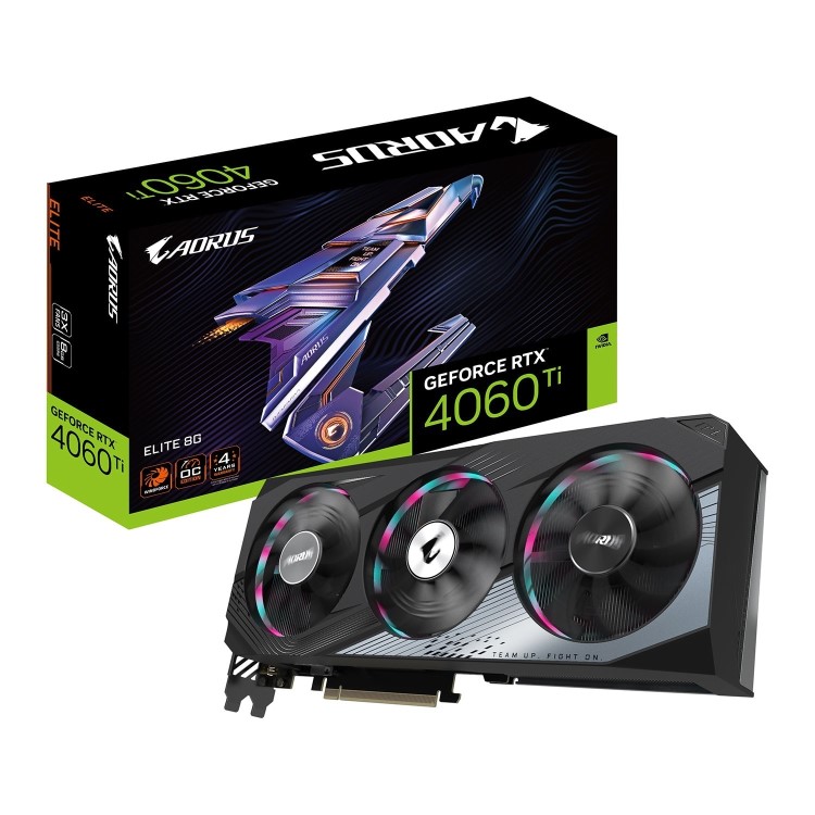 Gigabyte AORUS GeForce RTX 4060 Ti ELITE 8GB GDDR6 Graphics Card