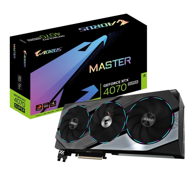 GIGABYTE AORUS NVIDIA GeForce RTX 4070 SUPER MASTER 12GB 2670MHz GDDR6X Graphics Card