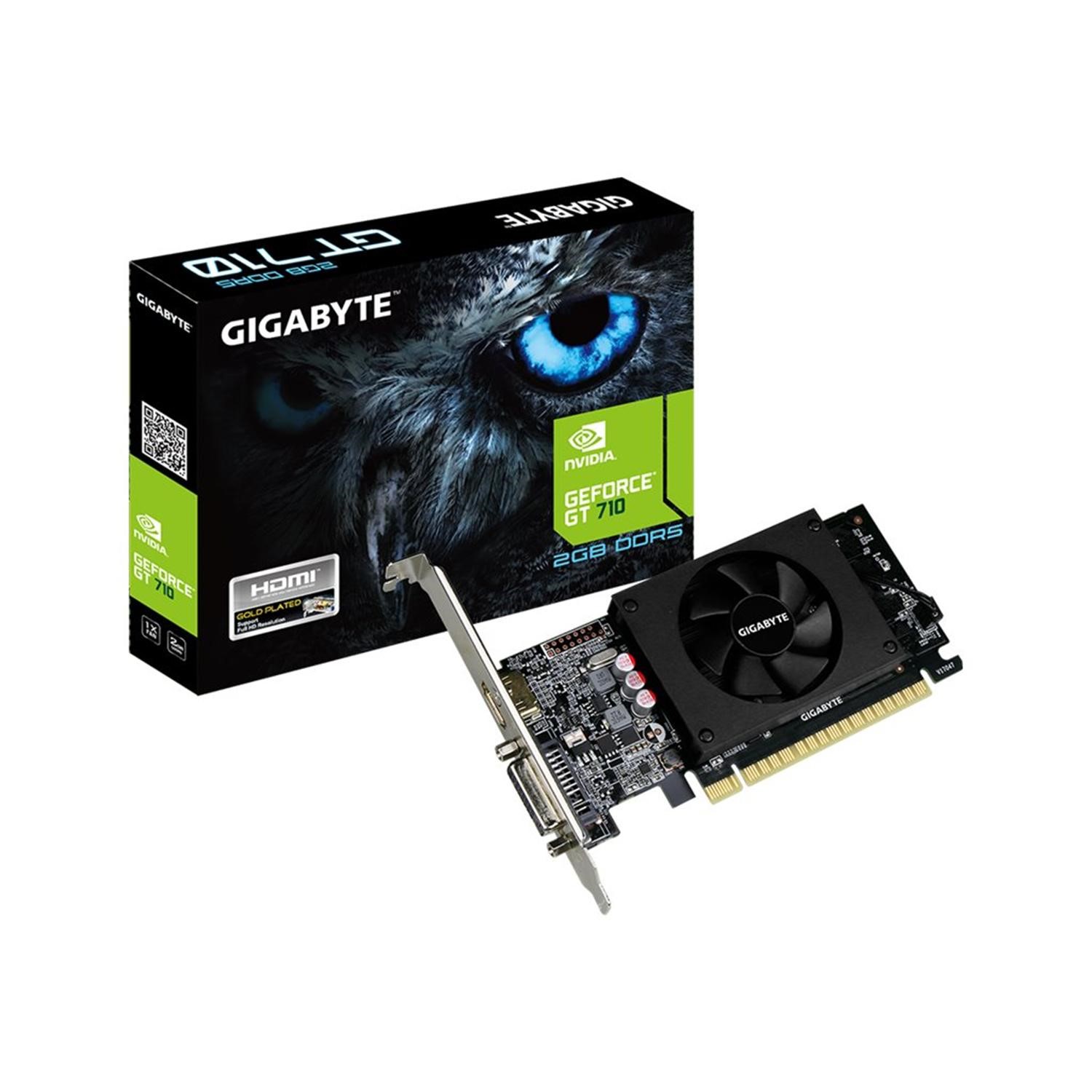 Gigabyte GeForce GT 710 2GB GDDR5 Single Fan Cooling System Low
