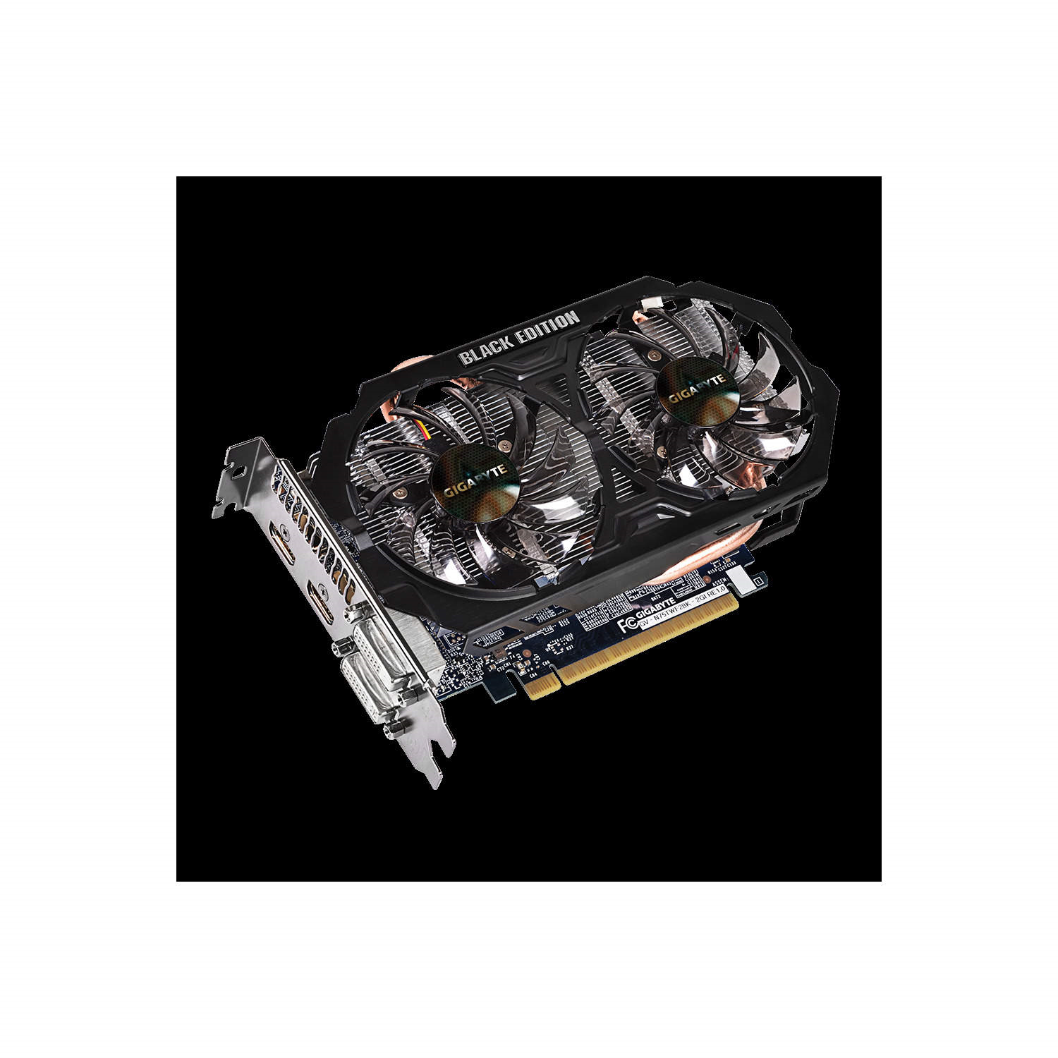 Placa de vídeo - NVIDIA GeForce GTX 750 Ti (2GB / PCI-E) - Gigabyte WINDFORCE 2X - GV-N75TOC2