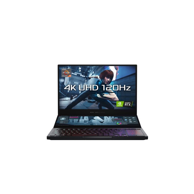 Asus ROG Zephyrus Duo 15 SE AMD Ryzen 9-5900HX 32GB 2TB SSD 15.6 Inch UHD 4K 120Hz GeForce RTX 3080 16GB Windows 10 Gaming Laptop