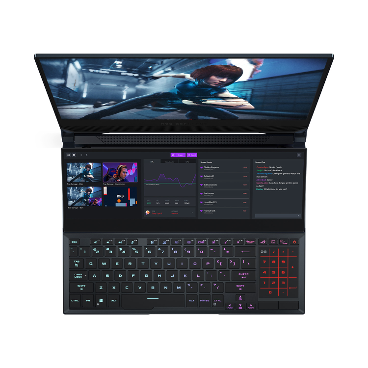 ASUS ROG Zephyrus Duo 15 SE Ryzen 9-5900HX 32GB 2TB SSD 15.6 Inch FHD 300Hz GeForce RTX 3080 16GB Windows 10 Gaming Laptop