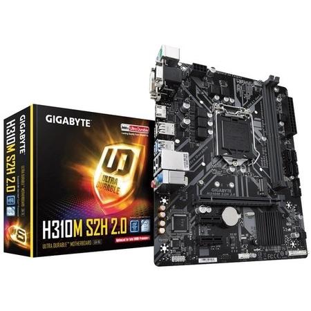 Gigabyte H310M S2H 2.0 Intel Socket 1151 Coffee Lake Micro ATX DDR4 D-Sub/DVI-D/HDMI M.2 USB 3.1 Motherboard.