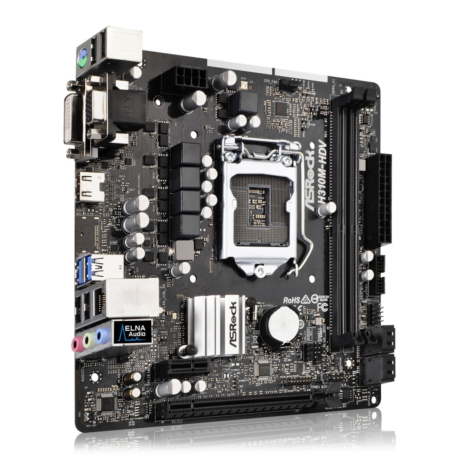 Asrock H310M-HDV Intel H310 1151 Micro ATX DDR4 VGA DVI HDMI