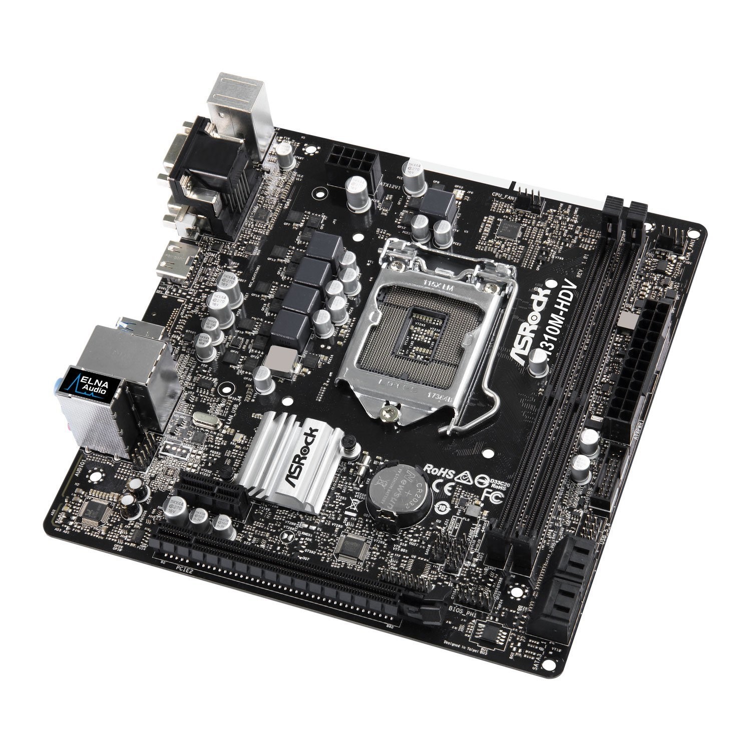 Asrock H310M-HDV Intel H310 1151 Micro ATX DDR4 VGA DVI HDMI