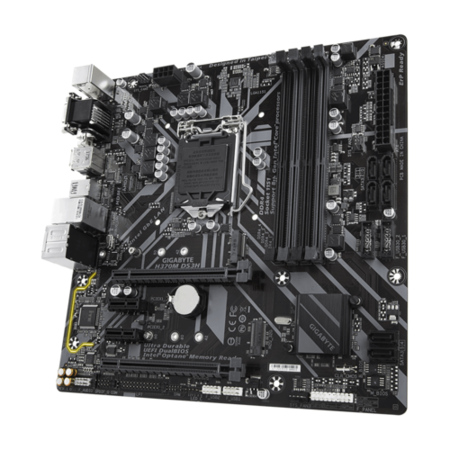 Gigabyte H370M DS3H Intel Socket 1151 Micro ATX VGA/DVI-D/HDMI/DisplayPort DDR4 USB C 3.1 Motherboar