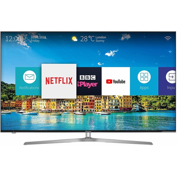 Hisense H65U7AUK 65" 4K Ultra HD HDR ULED Smart TV with Freeview HD and Freeview Play