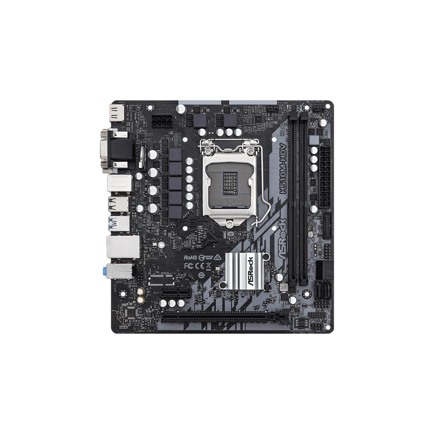 ASROCK Intel H510M-HDV R2.0 H510 Micro ATX Motherboard - Laptops Direct