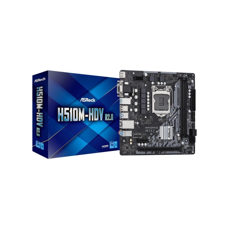 ASROCK Intel H510M-HDV R2.0 H510 Micro ATX Motherboard