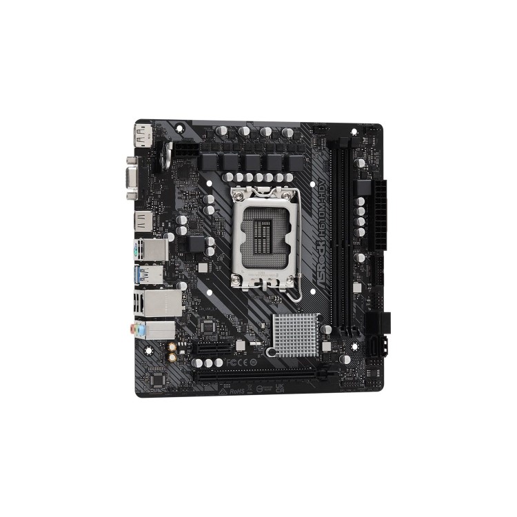 ASRock H610M-HDV Intel H610 LGA 1700 DDR4 Micro ATX Motherboard