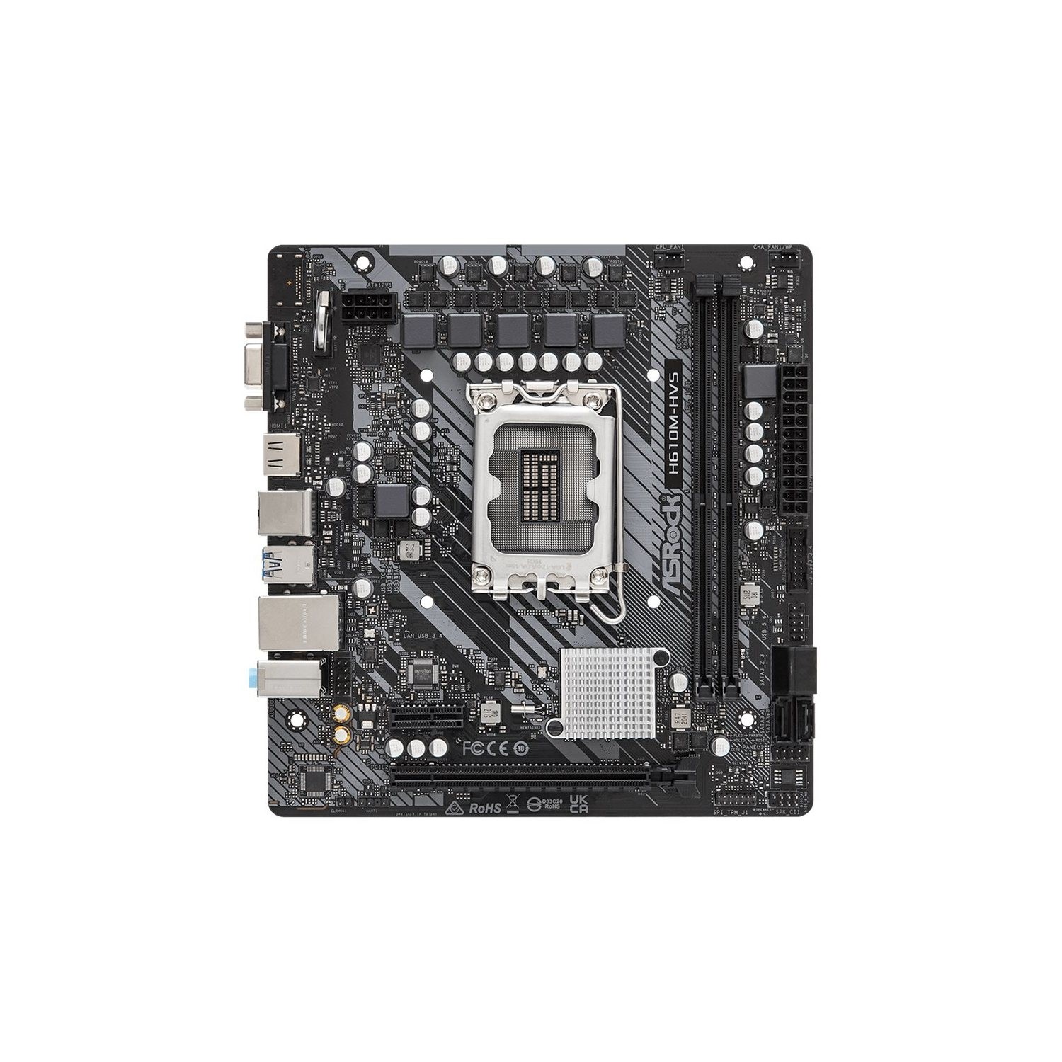 ASROCK Intel H610M-HVS H610 Micro ATX Motherboard - Laptops Direct