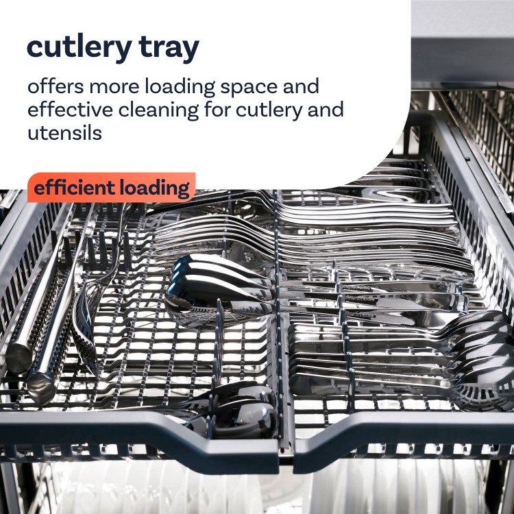 Refurbished Hotpoint H7FHP43XUK Maxi Space Freestanding 15 Place Setting Dishwasher Silver