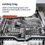 Refurbished Hotpoint H7FHP43XUK Maxi Space Freestanding 15 Place Setting Dishwasher Silver