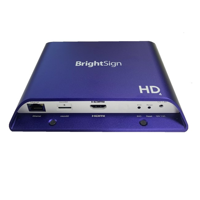 BrightSign H.265 Full HD mainstream HTML5 player with standard I/O package