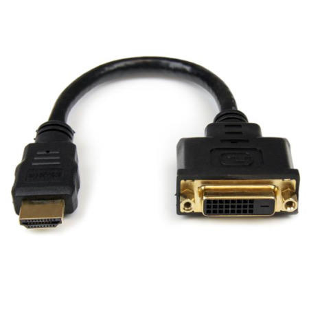 StarTech 8in HDMI&reg; to DVI-D Video Cable Adapter - HDMI Male to DVI Female