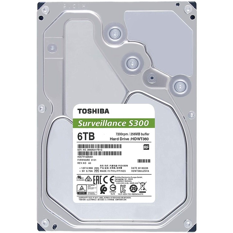 Toshiba S300 6TB 3.5" Surveillance Hard Drive Bulk