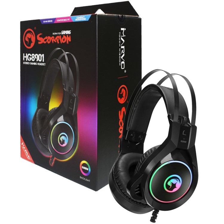 Marvo Scorpion Stereo Sound RGB LED Gaming Headset