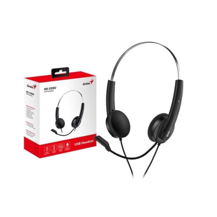 Genius Ultra Lightweight Double Sided On-ear USB with Microphone Headset
