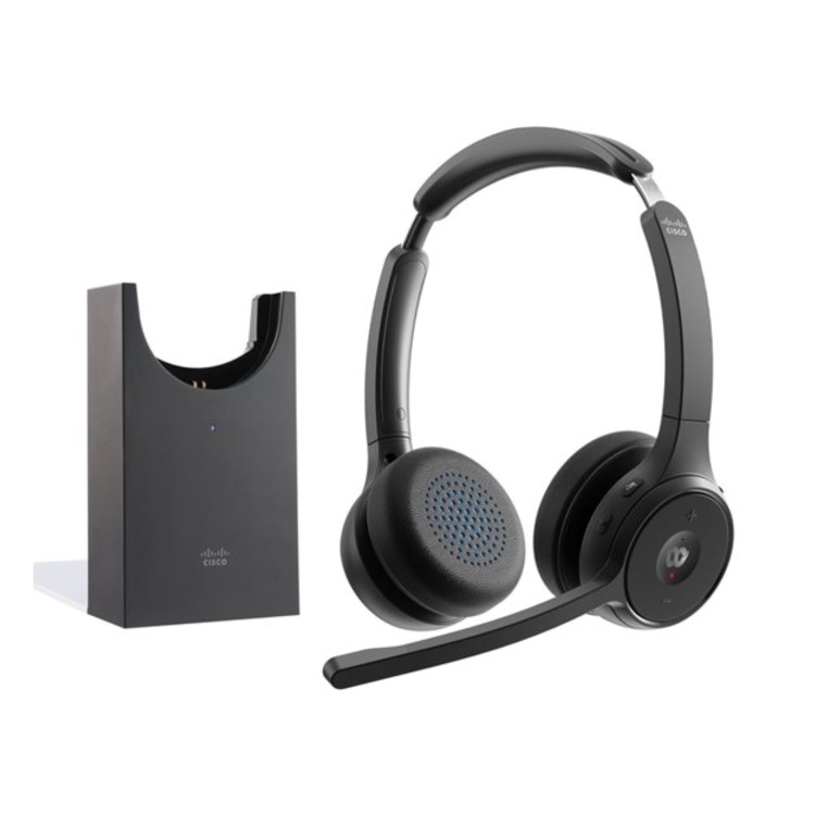 Cisco Headset 722 Bluetooth Wireless with Charging Stand Headset Carbon Black