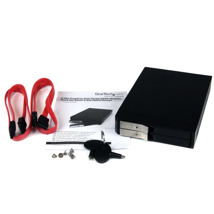 StarTech.com 3.5in Trayless Hot Swap SATA Mobile Rack for Dual 2.5in Hard Drives