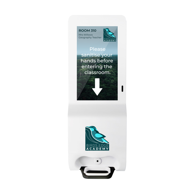 Hygiene Tech Digital signage screen with Hand Sanitiser - Built-In Android
