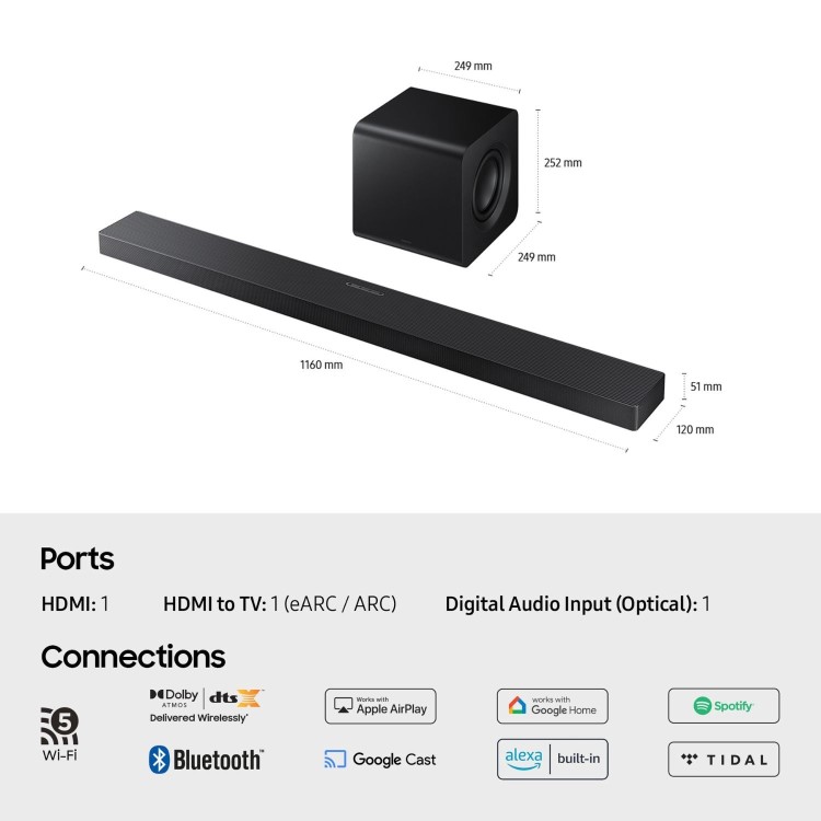 Samsung QS700F Q-Series Soundbar with Subwoofer