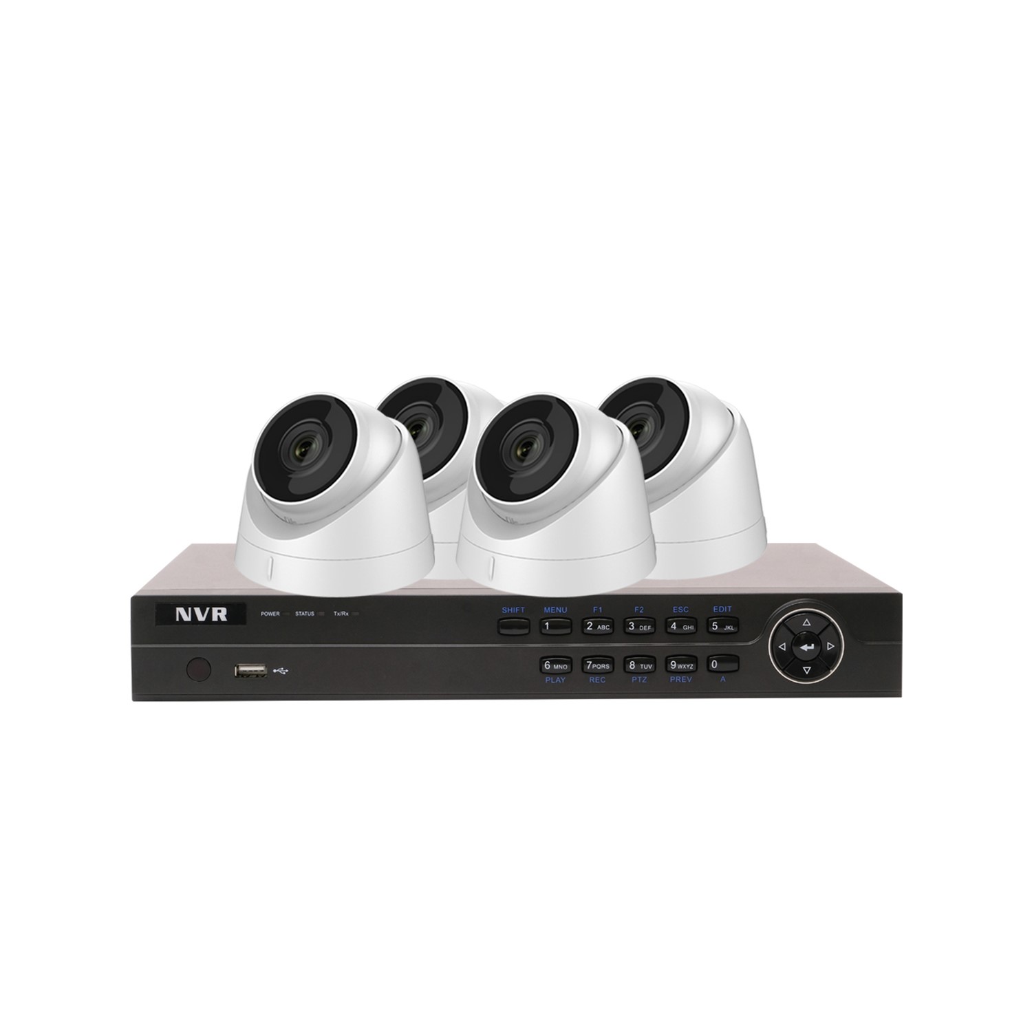 Hikvision HiWatch CCTV System - 4 Channel 4MP NVR with 4 x 4MP Eyeball ...