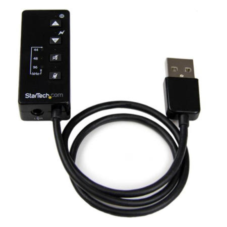 StarTech.com USB Stereo Audio Adapter External Sound Card with SPDIF Digital Audio and Built-in Micr