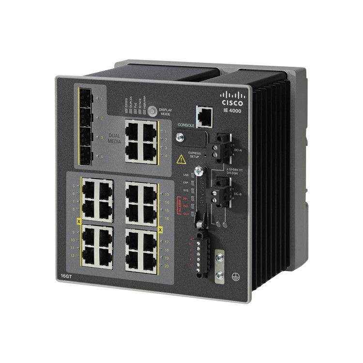 IE 4000 16 x RJ45 10/100/1000M  4 x 1G Combo   LAN Base